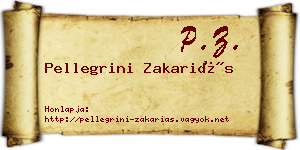 Pellegrini Zakariás névjegykártya